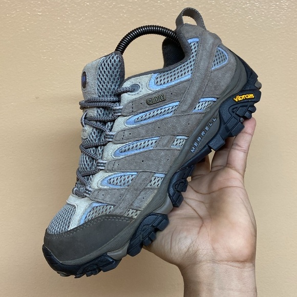Merrell Moab 2 Falcon Vent Hiking Sneakers “Gray Light Blue” - Picture 13 of 16